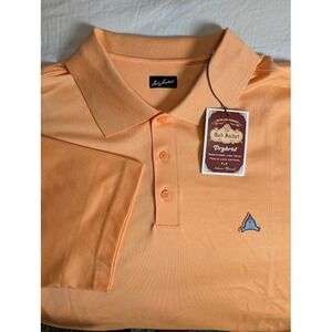 Red Jacket Polo Shirt Mens L Orange Congressional Country Club Patch Logo NOS